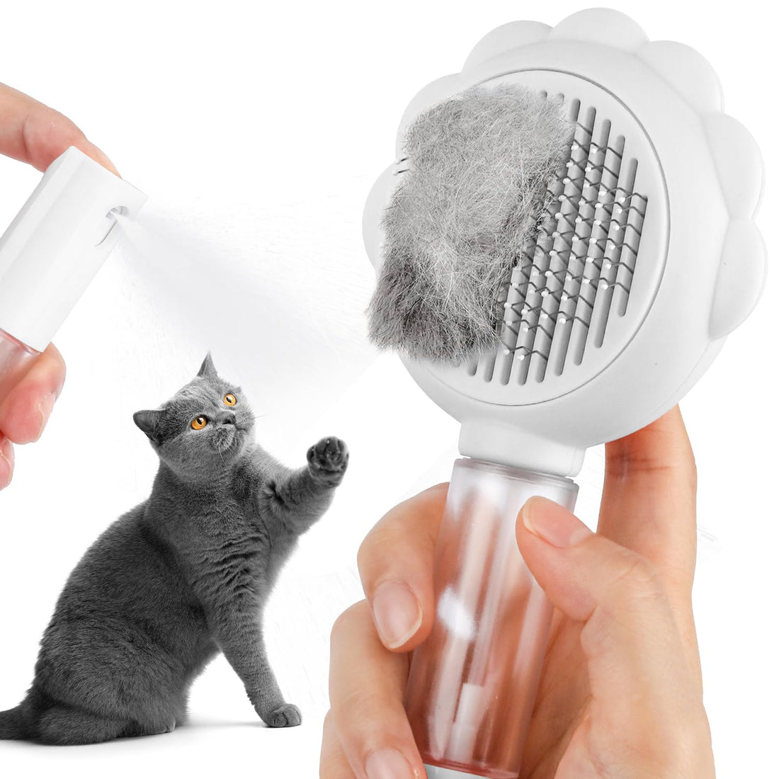Self Cleaning Spray Slicker Brush for Cats Dogs