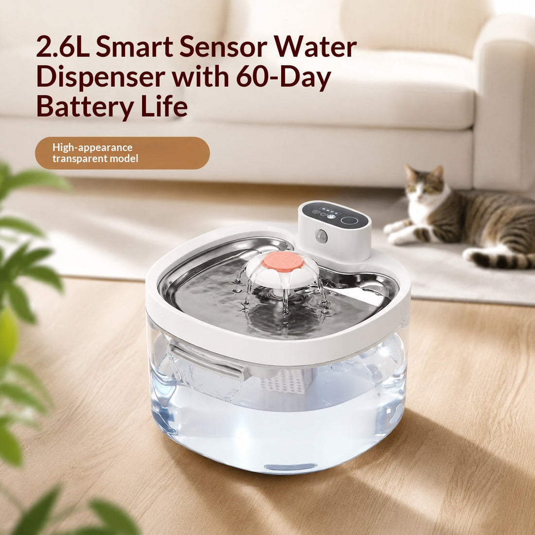 Smart Circulating Filtered Pet Water Fountain for Cats