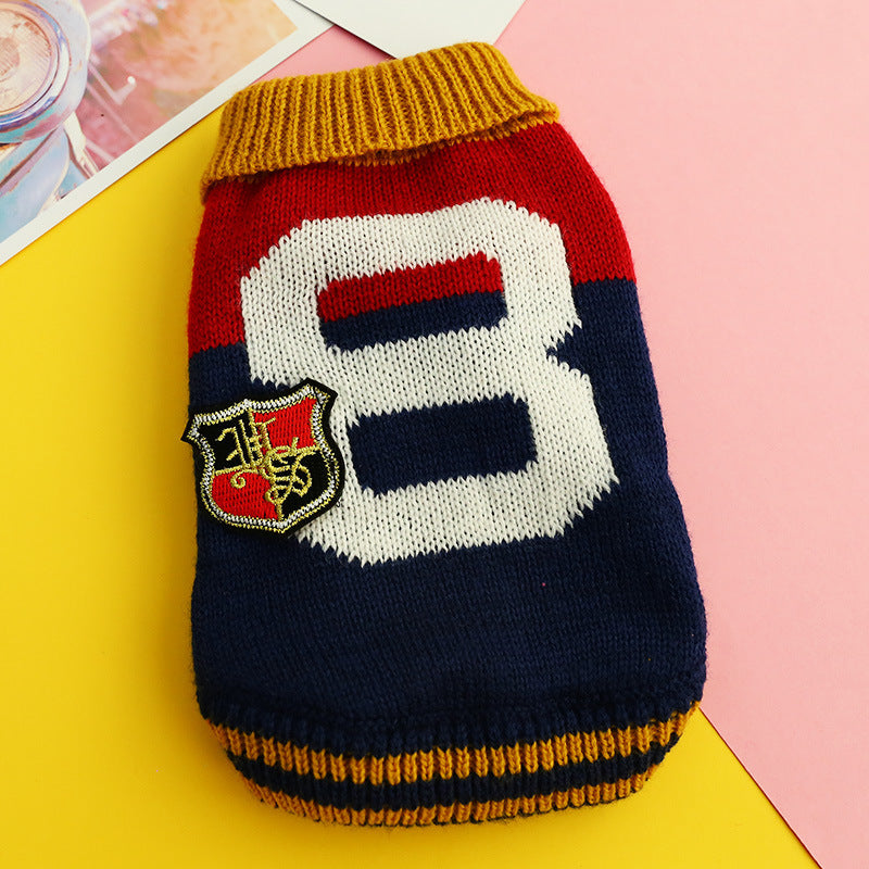 Bowknot Hollow Knit Dog Cat Sweater Costume
