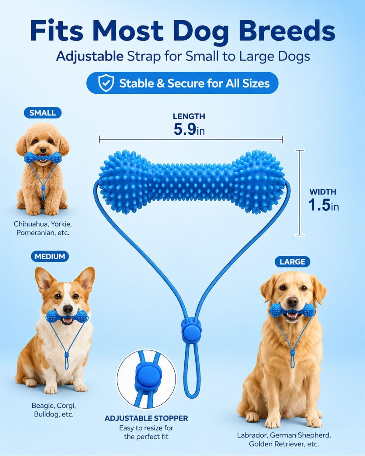 Dual Action Dog Dental Chew Toothbrush Cleaning Toy