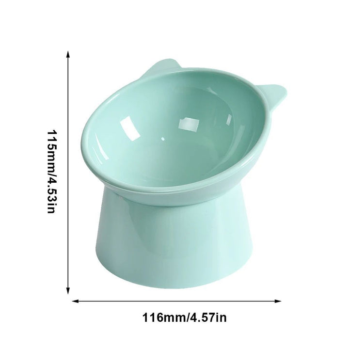 Elevated Tilted Cat Food Bowl Ergonomic Raised Feeder