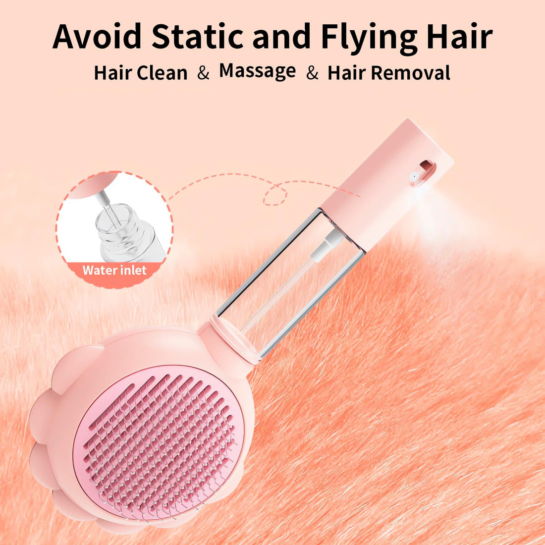 Self Cleaning Spray Slicker Brush for Cats Dogs
