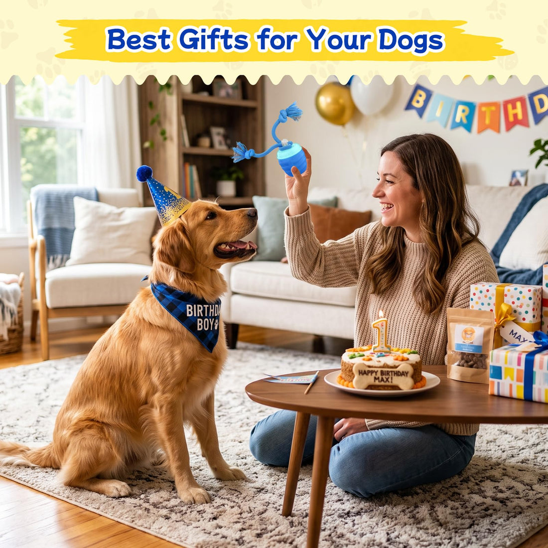 Automatic Rolling Interactive Dog Ball with Rope